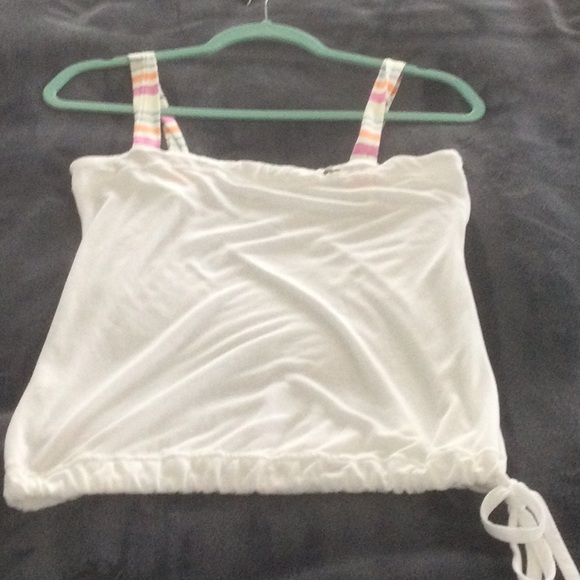 Lacoste White Tank Top with Multicolor Straps - Picture 4 of 7